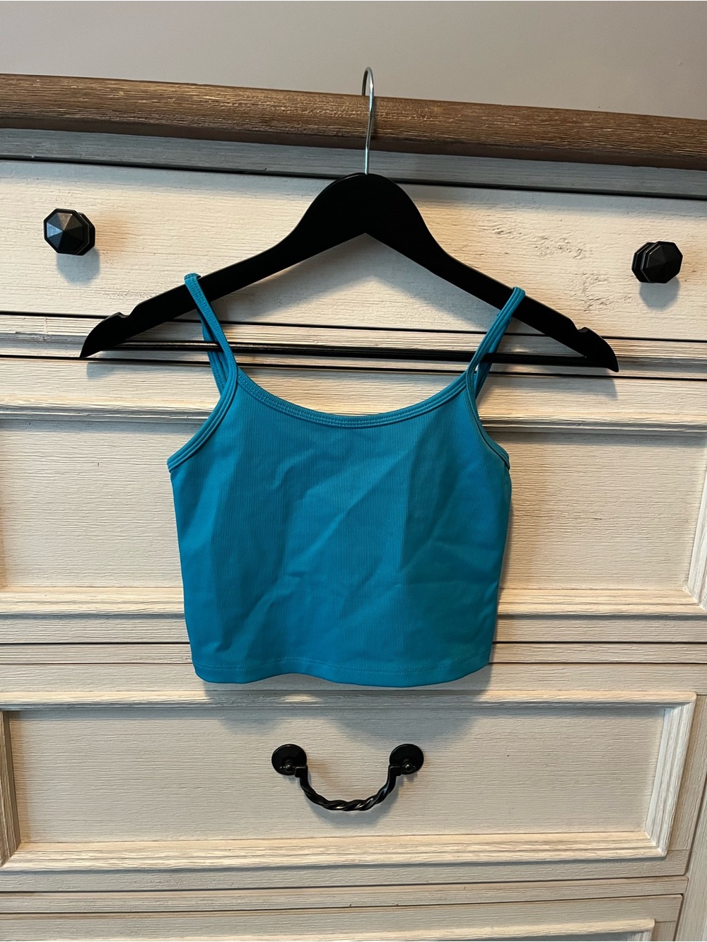 Women’s Teal Tank Crop Top -